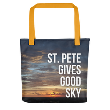 Load image into Gallery viewer, Tote Bag - St. Pete Gives Good Sky - Beach Sunset 2019-08-27